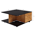 Pikkukuva 7 / 7: Rootz design -sohvapöytä 70x70 cm antrasiitti - hiekkatammi - Olohuoneen pöytä 2 laatikolla - Sohvapöytä pyörillä - Pöytä 2 lokerolla
