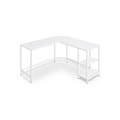 Miniatyrbillede 1 af 7: Rootz computerbord - Kontorbord - Studiebord - Spånplade og stål - Rummelig arbejdsflade - Robust konstruktion - Nem montering - Ahornhvid - 138cm x 1