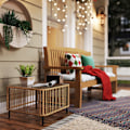 Pikkukuva 8 / 10: Rootz Poly Rattan -puutarhapöytä - Säänkestävä sivupöytä - Neljännespöytä - Kestävä muotoilu - 65 cm x 65cm x 43cm