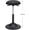 Miniatyrbillede 3 af 8: Rootz skammel - Bordskammel - Højdejusterbar - Ergonomisk - Roterbar - Anti-Slip - Sort