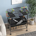 Miniatyrbillede 9 af 11: Rootz Hamster Cage med rør - gnaverhus - Small Animal Habitat - Øvelse sjov - 109 cm x 82 cm x 46 cm, sort