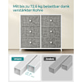 Miniatyrbillede 4 af 7: Rootz kommode med 3 skuffer - Opbevaringsskab - Kommode - Lysegrå hvid - Spånplade stål ikke-vævet stof - 30 cm x 80 cm x 71 cm - 10,2 kg Maks. vægt -