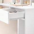 Miniatyrbillede 4 af 8: Rootz Toiletbord - Med spejl og glødepærer - Makeup Toiletbord - Oplyst spejlkommode - Kosmetisk vaskebord - Spånplade - Melaminbelægning - Hvid - 80