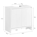 Miniatyrbillede 4 af 9: Rootz MDF Base Cabinet - Badeværelsesopbevaringsenhed - Justerbare hylder Arrangør - Rumbesparende design - 60x61x30cm