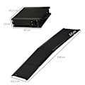 Miniatyrbillede 3 af 5: Rootz Pet Ramp - Sammenfoldelig - Skridsikker - Hunde op til 40 kg - Sort - 158 cm x 43,5 cm x 2,5 cm