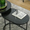 Miniatyrbillede 5 af 7: Rootz sæt med 2 sideborde - Sofabord - Industrielt design - Stue - Soveværelse - Entre - Sort - Ø50 x 50,5H cm