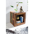 Miniatyrbild 6 av 7: Rootz Sidobord Shabby-Chic Recycling Mango massivt träbord brun Litet bord 45x45x35cm Design Cube