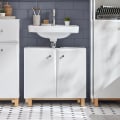 Miniatyrbillede 4 af 7: Rootz Underskab til vask - Badeværelsesskab - Opbevaring under vask - Justerbar hylde - Tippsikring - MDF-konstruktion - 60 cm x 60 cm x 30 cm