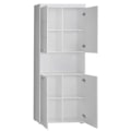 Miniatyrbillede 2 af 11: Rootz Badeværelsesskab - Højskab med åbent rum - Højglans - 73 x 190 x 31 cm White High gloss