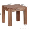Miniatyrbillede 3 af 7: Rootz Sofabord - Sidebord - Massivt træ - 45 x 45 cm - Brun - Sofaborde