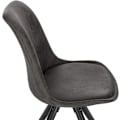 Miniatyrbild 7 av 9: Rootz matstol med ben i massivt trä - Klädd stol - Bekväm sits - Ergonomiskt ryggstöd - Golvskydd - 39D x 43W x 83H cm