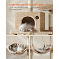 Miniatyrbillede 4 af 5: Rootz Stort Kradsestolpe - Kattetræ - Kradser i flere niveauer - Spånplade Plys Sisal - 60 cm x 50 cm x 206 cm
