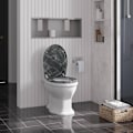 Miniatyrbild 4 av 7: Rootz Soft-Close Toalettsits - Duroplast - Antibakteriell - O-formad - 37,1 cm x 45,5 cm - Snabbinstallation