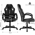 Miniatyrbillede 3 af 6: Rootz Ultimate Gaming Chair - Ergonomisk kontorstol - Racerstol - Åndbart mesh - Justerbar støtte - Holdbar konstruktion - 48,5 cm x 49,5 cm x 67,5 cm