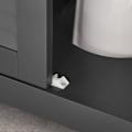 Miniatyrbild 9 av 9: Rootz Modern Diskbänk Underskåp - Badrumsförvaringsskåp - Mörkgrå MDF-skåp - Mögelförebyggande med lamelldörr - Rymlig förvaring med 2 hyllor - Mått 6