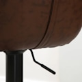 Miniatyrbillede 4 af 8: Rootz sæt med 2 barstole - Højdejusterbar - Inklusiv fodstøtte - Moderne køkkentaburetter - PU-læder - Sort + Brun - 46,5 cm x 50 cm x 108 cm