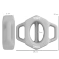 Miniatyrbillede 3 af 6: Rootz 3-i-1 multifunktionel håndvægt - 10 Kg - Skridsikker - Lav lugt - Plastbelægning - Jernkerne - Grå - 29L x 22W x 6H cm