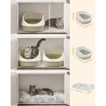Miniatyrbillede 5 af 8: Rootz White Cat kattebakke - Kitty Toilet - Træspånplade - MDF - Stor opbevaring - Nem montering - 80cm x 53cm x 50cm