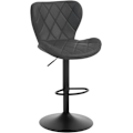 Miniatyrbillede 1 af 9: Rootz Barstol - Drejestol - Bordstol - Imiteret læder af høj kvalitet - Justerbar højde - 47 cm x (89-109,5 cm) x 54 cm