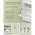 Miniatyrbild 5 av 8: Rootz Skoskåp - Vit spånskiva Förvaringsorganisator - Stort skoställ - Robust konstruktion - Enkel montering - 24cm x 60cm x 139cm