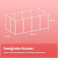 Miniatyrbillede 6 af 6: Rootz Small Animal Enclosion - Playpen til hamstere - gulvpaneler - Vandtæt overflade - 143 cm x 73 cm x 46 cm