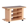 Pikkukuva 4 / 6: Rootz TV HiFi Bench Beech TV-taso, käännettävä ja rullattava 75 x 38 x 51 cm