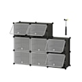 Pikkukuva 1 / 10: Rootz 8 Cube Black säilytyslokero - Kuutiojärjestäjä - Kuutiovarasto - ABS-muovi - PP-muovi - Teräsrunko - 32cm x 124cm x 94cm - 30cm x 40cm x 30cm -