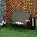 Miniatyrbillede 10 af 11: Rootz 2-personers campingstol - Bærbar havestol - Direktørstol - Komfortable siddepladser - Holdbart stålstel - Sammenfoldeligt design - 141 cm x 67 c