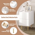 Miniatyrbillede 4 af 8: Rootz Modern Sengebord - Natbord, Opbevaringsenhed - Rigelig opbevaring, Holdbart design, Beskyttelsesfunktioner - MDF, Metal - 25x51x40 cm