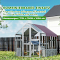 Pikkukuva 7 / 10: Rootz Chicken -kotelo - Chicken Coop - siipikarjan talo - Vedenpitävä katto - 1,7 x 1,8 x 1,8 m - 6-8 kanaalle
