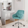 Miniatyrbillede 2 af 8: Rootz Velvet Kontorstol - Drejestol - Skrivebordsstol - Højrygget Stol - Ergonomisk design - Justerbar højde - Metalbund - 61cm x 90cm x 56cm