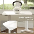 Miniatyrbillede 7 af 10: Rootz Steh Desht Højde Justerbart skrivebord - Mobil bærbar bord - Ergonomisk arbejdsområde - Sit/Stand Option - White - 65 cm x 48 cm x 70-110 cm