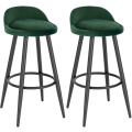 Miniatyrbillede 1 af 8: Rootz Velvet Barstol - Bordskammel - Justerbar barstol - Komfortabel siddeplads - Holdbart design - Ridsefast - 37,5 cm x 34 cm