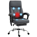 Miniatyrbillede 10 af 10: Rootz Massage Kontorstol - Computerstol med lændevarme - Hvilestol - Mikrofiberstof - 65cm x 74cm x 119cm