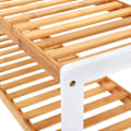 Miniatyrbillede 4 af 6: Rootz Skostativ - Bambus med 3 niveauer - Skoopbevaringsstativ - Skostativ - Skoopbevaring - Skoskab - Bambus - Naturlig + Hvid - 70 x 55 x 26 cm (B x