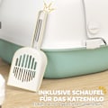 Miniatyrbillede 7 af 11: Rootz Cat Litter Box med låg - kitty kuldboks - kattehjælpssystem - lugtkontrol - 58 cm x 46 cm x 39 cm