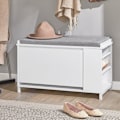 Miniatyrbillede 2 af 7: Rootz skoskab med bænk - Skoorganisator - Opbevaringsbænk - Komfortable siddepladser - Alsidig opbevaring - Holdbar MDF og metalkonstruktion - 82 cm x