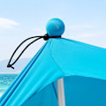 Miniatyrbillede 5 af 9: Rootz Beach Shade Sail - Sun Shelter - Sunshade - UPF30+ - 400cm x 400cm x 200cm - Letvægts aluminiumsramme