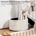 Miniatyrbillede 4 af 10: Rootz Foot Affure With Storage - Seat Affool - Pouf - 97L Hidden Storage - Ø60 X 41H CM - Cord Fabric - Skum - Beige