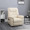 Miniatyrbillede 2 af 6: Rootz Massagestol - Ståstøtte - 8 Vibrationspunkter - Varmefunktion - Fodstøtte - Kunstlæder - Cremehvid - 93L x 95W x 106H cm