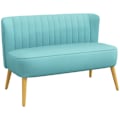 Miniatyrbillede 6 af 6: Rootz Sofa - Retro Design - 2 Pers. Sofa - Træben - Træ - Stof - Fløjlsagtig polyester - Grøn - 117 cm x 56,5 cm x 77 cm