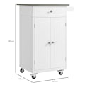 Pikkukuva 3 / 7: Rootz Kitchen Service Frolley With Wheels - Mobile Atility Cart - Rolling Storage Unit - runsaasti tallennustilaa - 60W x 45D X 85H CM