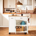 Pikkukuva 3 / 9: Rootz Kitchen Cart - Rolling Kitchen Island - Mobile Storage -vaunu - Säädettävä hylly - 105x92x46cm