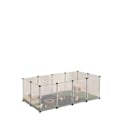 Miniatyrbillede 1 af 6: Rootz Small Animal Enclosion - Playpen til hamstere - gulvpaneler - Vandtæt overflade - 143 cm x 73 cm x 46 cm