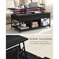 Miniatyrbillede 5 af 7: Rootz Antracit Grå-Sort Sofabord - Spånplade Stål - Stuebord - Moderne Bord - Robust konstruktion - 60cm x 120cm x 62cm