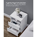 Miniatyrbillede 5 af 7: Rootz Bedside Bord - natbord - Bedside Møbler - Justerbar LED -belysning - 35 cm x 40 cm x 55 cm - Cloud White finish