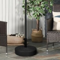 Miniatyrbillede 2 af 7: Rootz Parasolstativ - Parasolholder - Paraplystativ - Vejrbestandig - Fyldbar - Have - Terrasse - Pool - Sort - Ø51x 36H cm