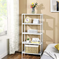Miniatyrbillede 2 af 8: Rootz Badeværelsesskab - Opbevaringsskab - 5 niveauer - Bambus - Højdejusterbar - Hvid - 60 x 26 x 130 cm