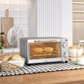 Miniatyrbillede 2 af 11: Rootz Mini Ovn - Kompakt elektrisk ovn - Lille brødristerovn - Justerbar madlavning - 35 cm x 24,6 cm x 20 cm - Rustfrit stål, grå