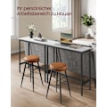 Miniatyrbillede 4 af 7: Rootz rektangulært barbord - industriel stil - pubbord - hvid - 120 cm x 60 cm x 105 cm